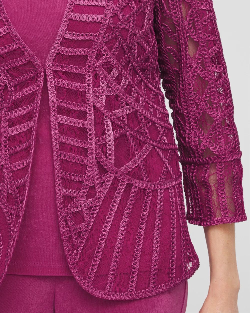 激安超特価 最大80%オフ  Collection Travelers™ Embroidered Chico's | Jacket Cutwork Lace ジャケット・アウター